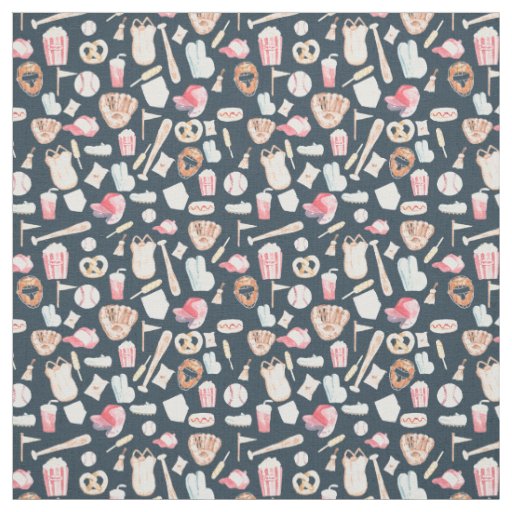 Baseball Navy Texture Fabric