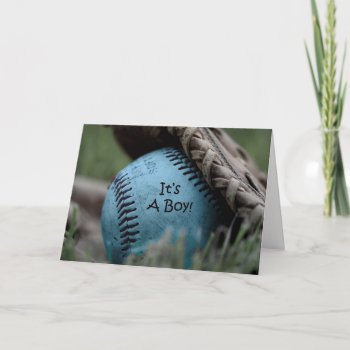 Baseball New Baby Card by janemd_78 at Zazzle
