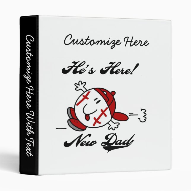 Baseball New Dad T-shirts and Gifts Binder (Front/Spine)