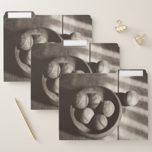 Baseball Nostalgia - Baseballs File Folder