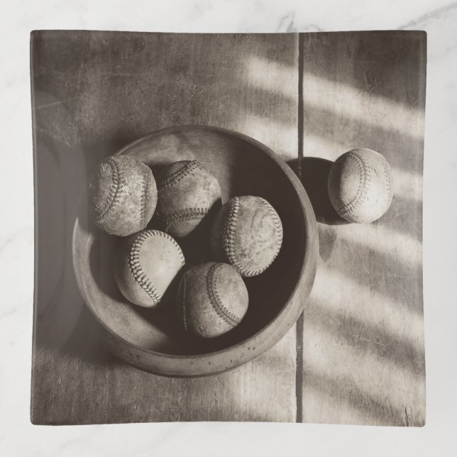 Baseball Nostalgia - Baseballs Trinket Tray (Front)