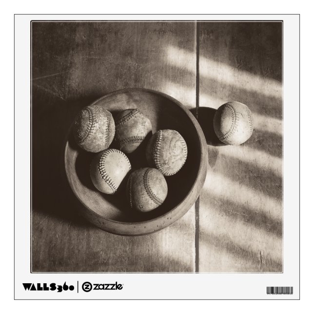 Baseball Nostalgia - Baseballs Wall Decal (Front)