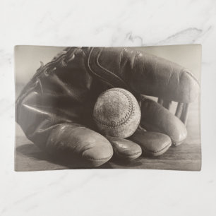Baseball Nostalgia - Mitt and Baseball Trinket Tray