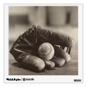 Baseball Nostalgia - Mitt and Baseball Wall Decal