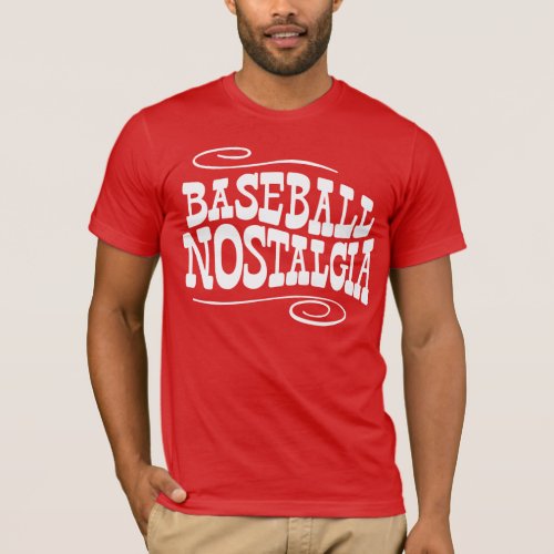 Baseball Nostalgia Red T_Shirt