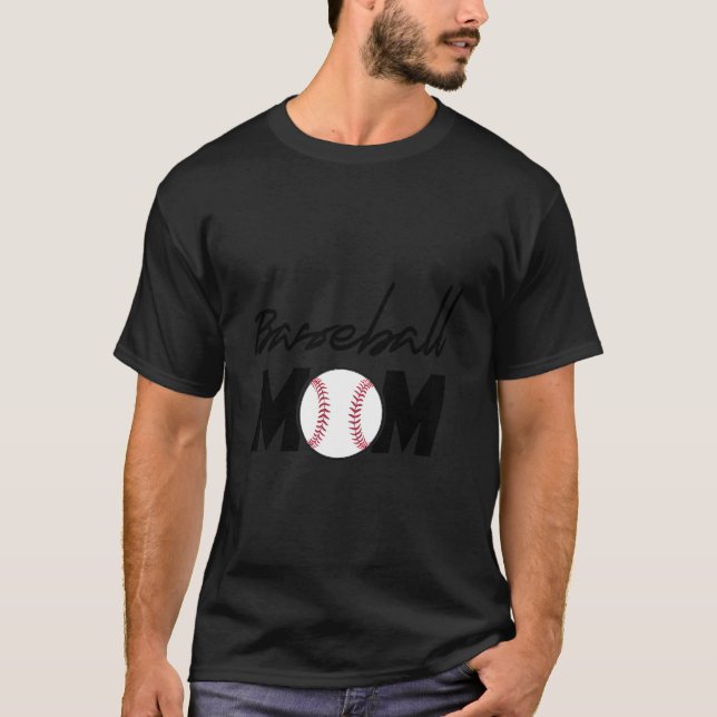 Baseball Novelty Baseball Mom Mother Grandma T-Shirt (Front)