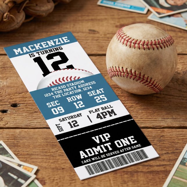 Baseball Novelty Ticket Personalized (Baseball Birthday Party Personalized Ticket
by Ricaso. Novelty sports themed invites. add details)