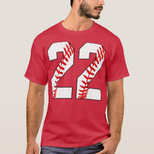 Baseball Number 22 22 Baseball  Jersey Favorite Pl T-Shirt