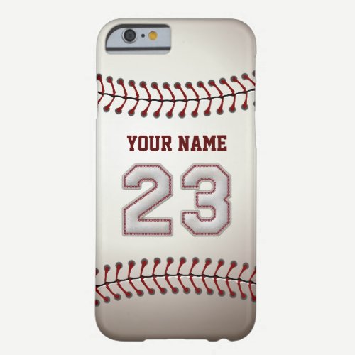 Baseball Number 23 with Your Name - Modern Sporty Barely There iPhone 6 Case