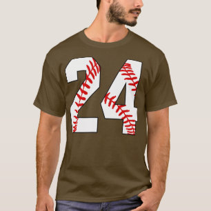 Baseball Number 24 24 Baseball Jersey Favorite Pl T-Shirt