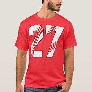 Baseball Number 27 27 Baseball  Jersey Favorite Pl T-Shirt