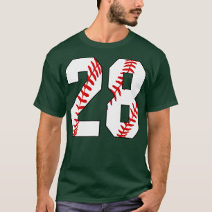 Baseball Number 28 28 Baseball Jersey Favorite Pl T-Shirt