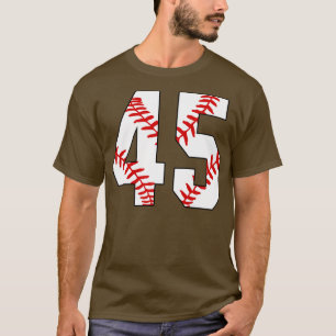 Baseball Number 45 45 Baseball  Jersey Favorite Pl T-Shirt