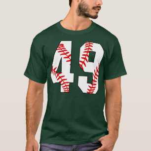 Baseball Number 49 49 Baseball  Jersey Favorite Pl T-Shirt