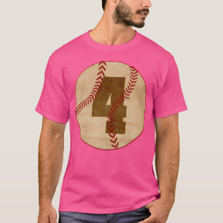 Baseball Number  4  Vintage T-Shirt