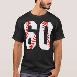 Baseball Number 60 60 Baseball Jersey Favorite Pl T-Shirt