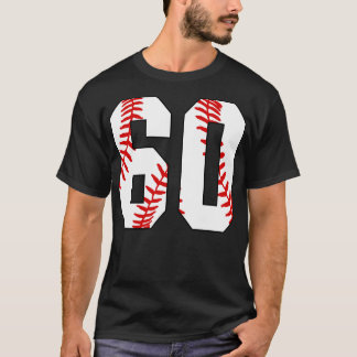 Baseball Number 60 60 Baseball Jersey Favorite Pl T-Shirt