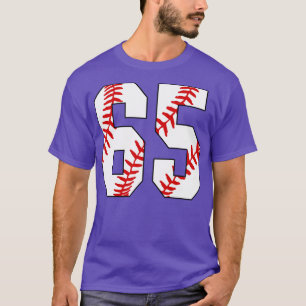 Baseball Number 65 65 Baseball Jersey Favorite Pl T-Shirt
