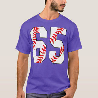 Baseball Number 65 65 Baseball Jersey Favorite Pl T-Shirt