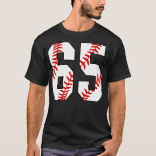 Baseball Number 65 65 Baseball  Jersey Favorite Pl T-Shirt