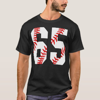 Baseball Number 65 65 Baseball Jersey Favorite Pl T-Shirt