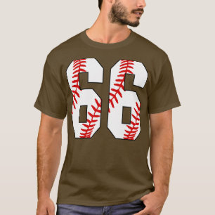 Baseball Number 66 66 Baseball  Jersey Favorite Pl T-Shirt
