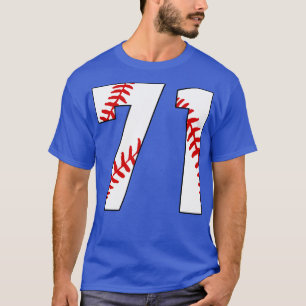 Baseball Number 71 71 Baseball Jersey Favorite Pl T-Shirt