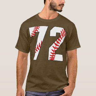 Baseball Number 72 72 Baseball  Jersey Favorite Pl T-Shirt