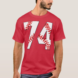 Baseball Number 74 74 Baseball  Jersey Favorite Pl T-Shirt