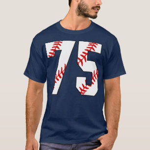 Baseball Number 75 75 Baseball  Jersey Favorite Pl T-Shirt
