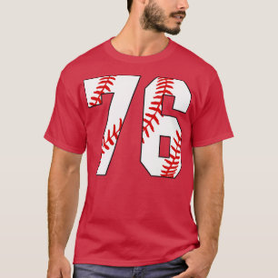Baseball Number 76 76 Baseball Jersey Favorite Pl T-Shirt