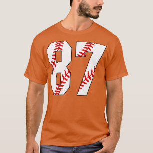 Baseball Number 87 87 Baseball  Jersey Favorite Pl T-Shirt