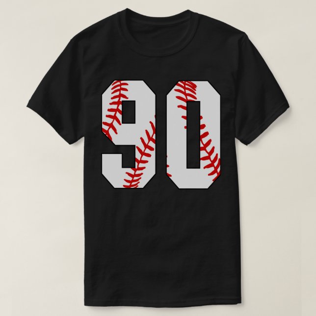 Baseball Number 90 90 Baseball  Jersey Favorite Pl T-Shirt (Design Front)