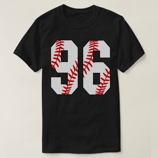 Baseball Number 96 96 Baseball  Jersey Favorite Pl T-Shirt (Design Front)