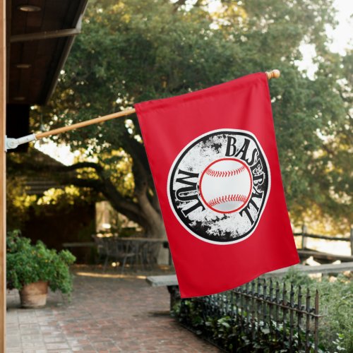 Baseball nut  house flag