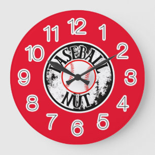 Baseball nut large clock
