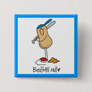 Baseball Nut T-shirts and Gifts Button