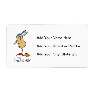 Baseball Nut T-shirts and Gifts Label