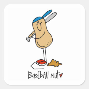 Baseball Nut T-shirts and Gifts Square Sticker