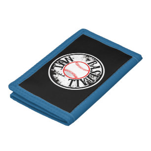 Baseball nut  trifold wallet