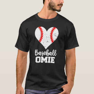 Baseball Omie Baseball Heart Grandma Omie T-Shirt