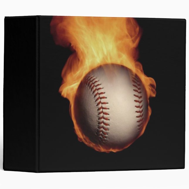 Baseball On Fire Avery Binder (Front/Spine)