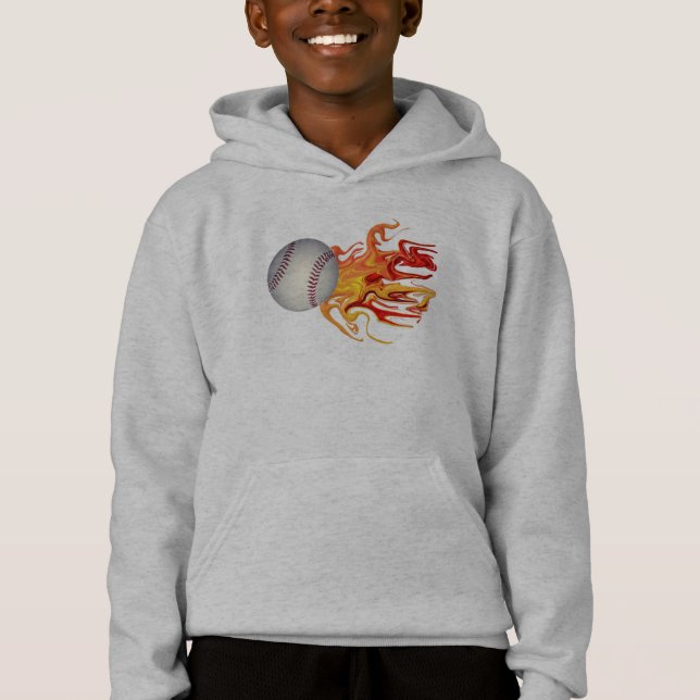 Baseball on Fire Hoodie (Front)
