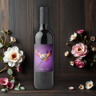 Baseball on Fire. Wine Label