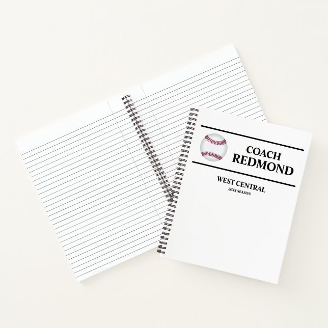 Baseball (or any sport) Coachs Spiral Notebook (Inside)