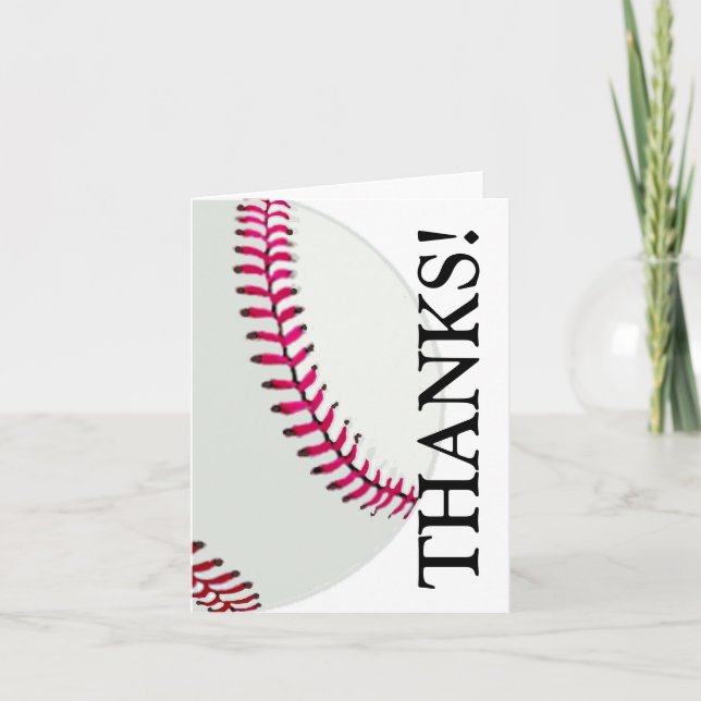 Baseball or Softball Thank You Card (Front)