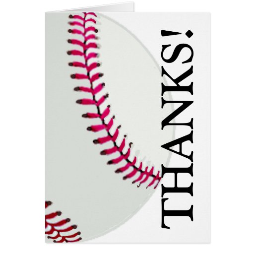 Baseball or Softball Thank You Card | Zazzle