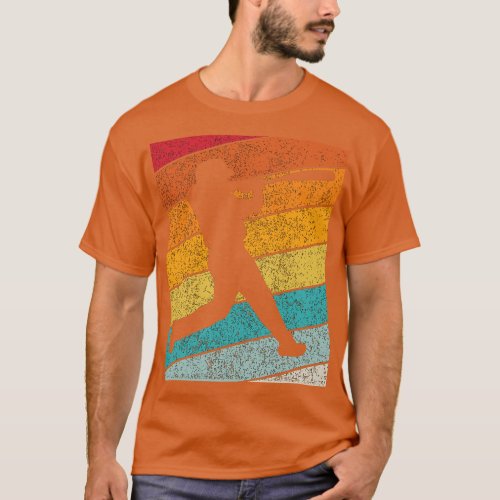 Baseball Outr Sports Retro Sunset Design T_Shirt