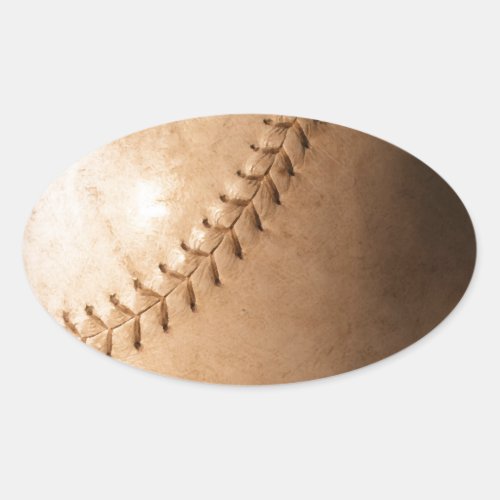 Baseball Oval Sticker