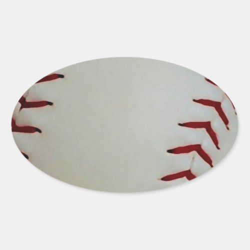 Baseball Oval Sticker